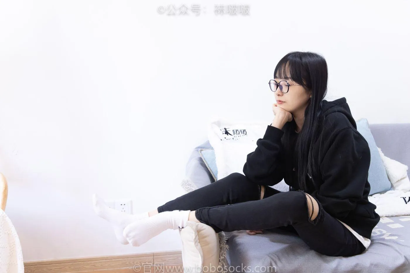 [BoBoSocks袜啵啵]NO.061 稚予-短靴、白棉袜、裸足 [145P]插图8